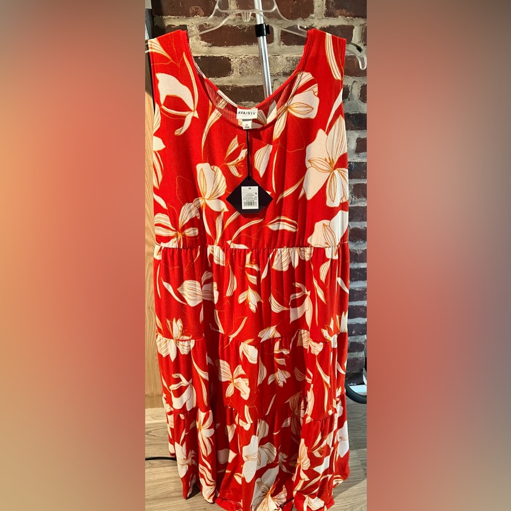 Red Floral Dress